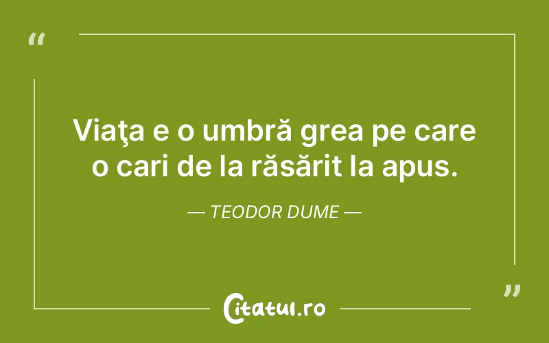 Citat Teodor Dume - citate viata