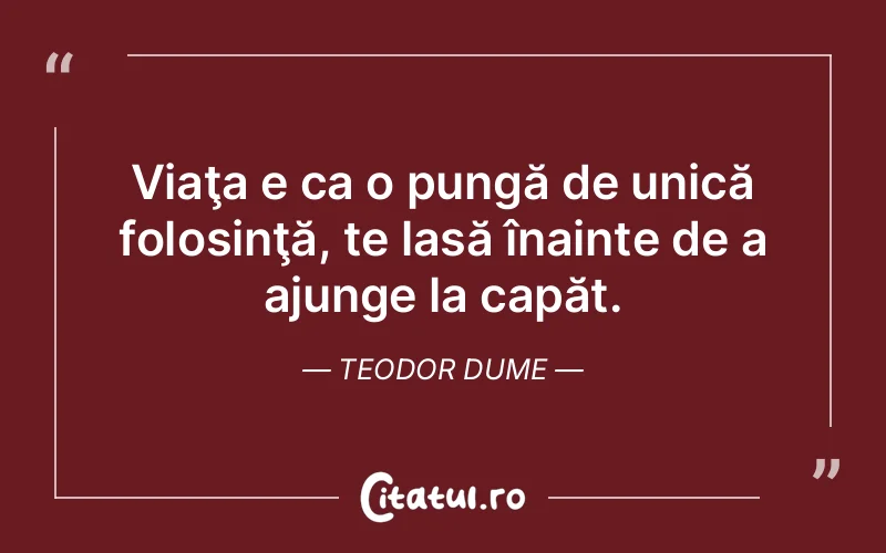 Citat Teodor Dume - citate viata