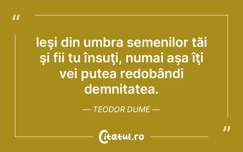 Citat Teodor Dume - citate viata