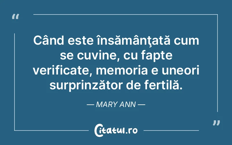 Citat Mary Ann - citate viata