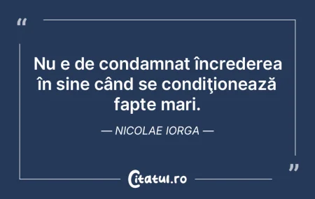 Tu fă fapta: logica lucrurilor va trage...
