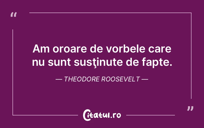 Citat Theodore Roosevelt - citate viata