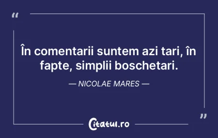 Am crezut că doar meritocraţia mai poa...