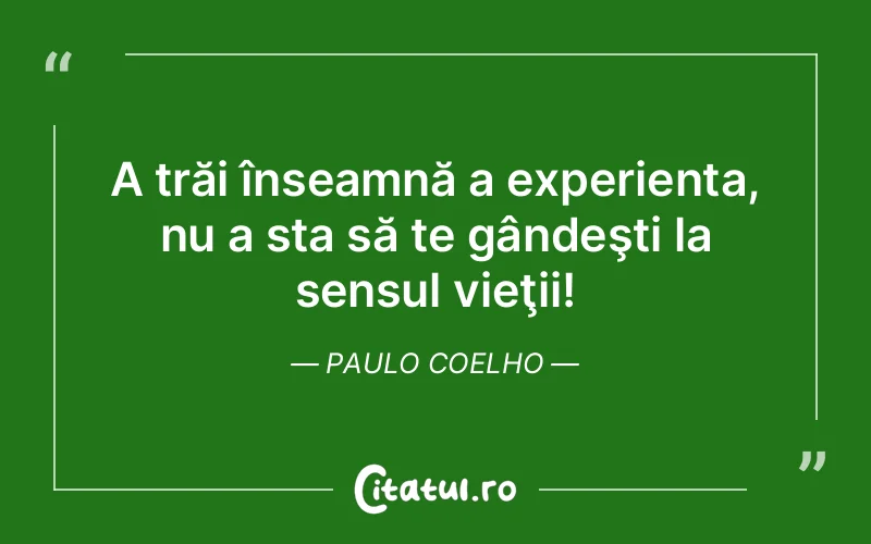 Citat Paulo Coelho - citate viata