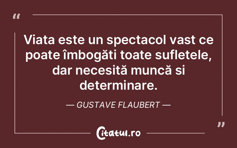 Citat Gustave Flaubert - citate viata