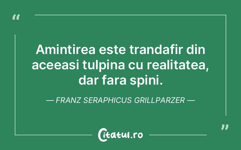 Citat Franz Seraphicus Grillparzer - citate viata