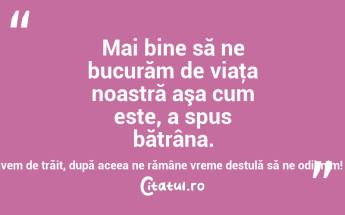 Mai bine să ne bucurăm de viaţa noastră aşa cum este, a spus bătrâna. Să înotăm şi să sărim prin apă trei sute de ani cât avem de trăit, după aceea ne rămâne vreme destulă să ne odihnim! Diseară avem bal la curte! Hans Christian Andersen...