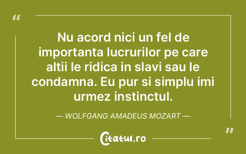 Citat Wolfgang Amadeus Mozart - citate viata