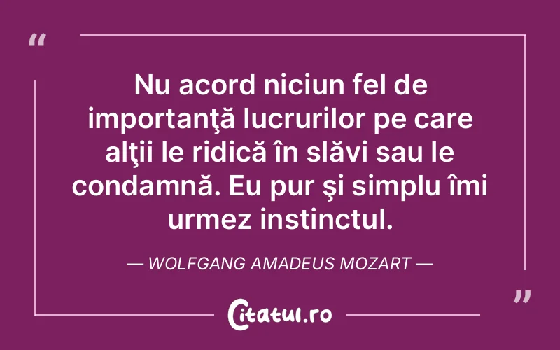 Citat Wolfgang Amadeus Mozart - citate viata