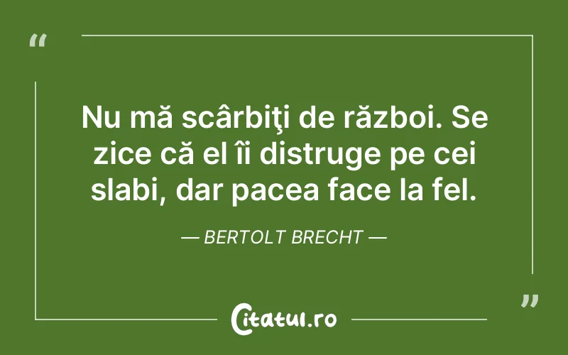 Citat Bertolt Brecht - citate viata