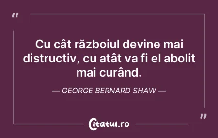 Când discutăm despre război, de fapt ...