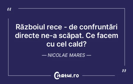 Când nu rişti nici tu să ataci, nu ri...