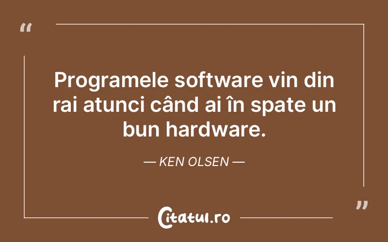 Citat Ken Olsen - citate viata