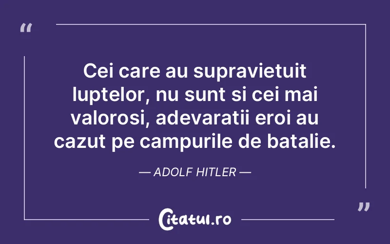 Citat Adolf Hitler - citate viata