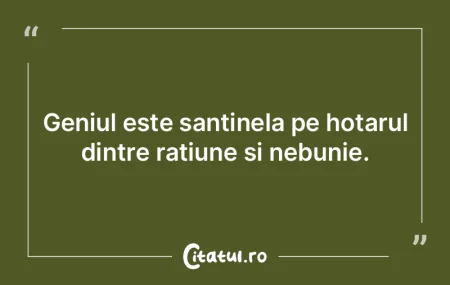 Există o linie subțire între geniu ș...