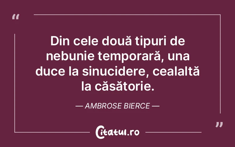 Citat Ambrose Bierce - citate viata