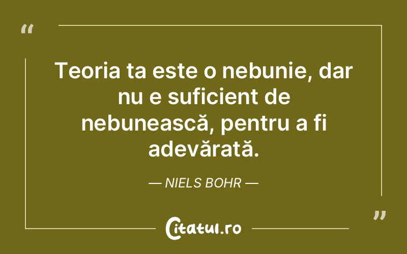 Citat Niels Bohr - citate viata