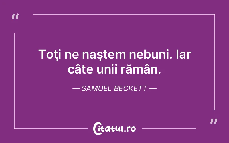 Citat Samuel Beckett - citate viata