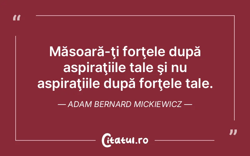 Citat Adam Bernard Mickiewicz - citate viata