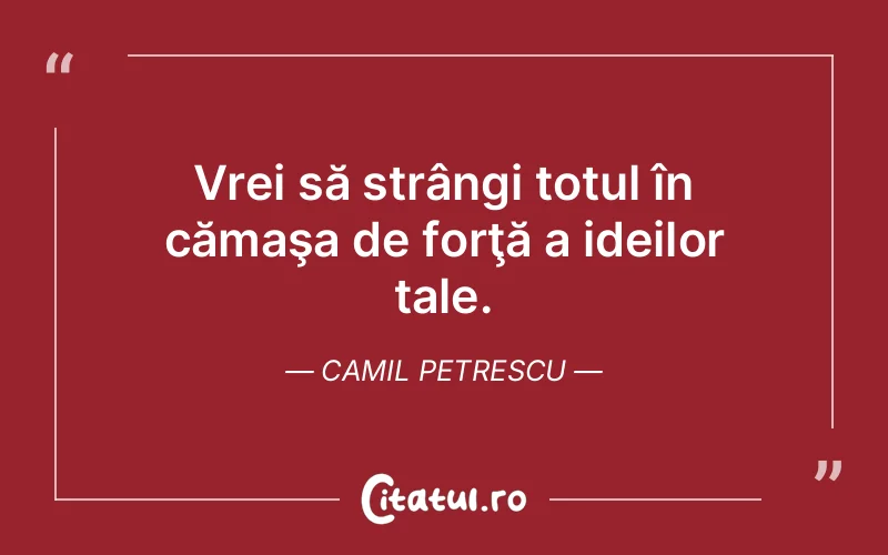 Citat Camil Petrescu - citate viata