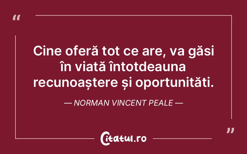 Citat Norman Vincent Peale - citate viata