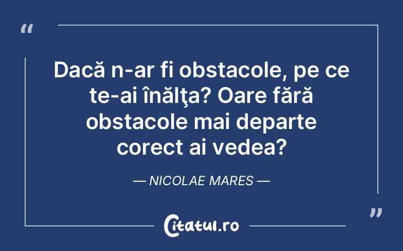 Citat Nicolae Mares - citate viata