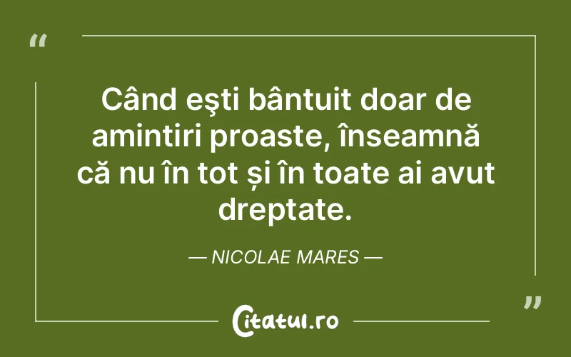 Citat Nicolae Mares - citate viata