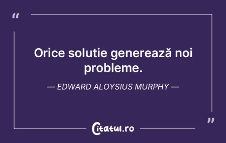 Fiecare problema are in mainile ei un da...