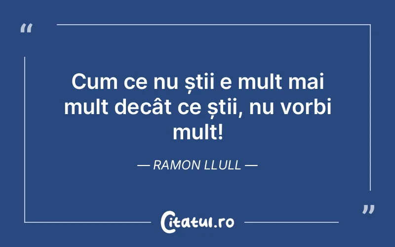 Citat Ramon Llull - citate viata