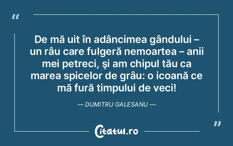 Citat Dumitru Galesanu - citate viata