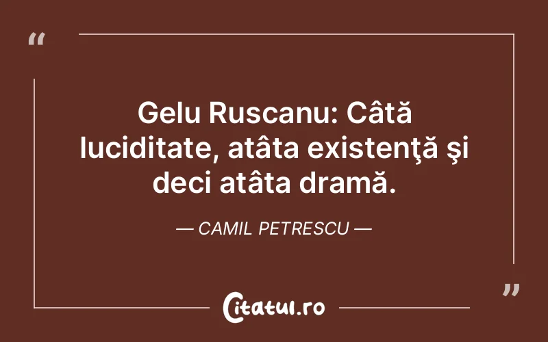 Citat Camil Petrescu - citate viata