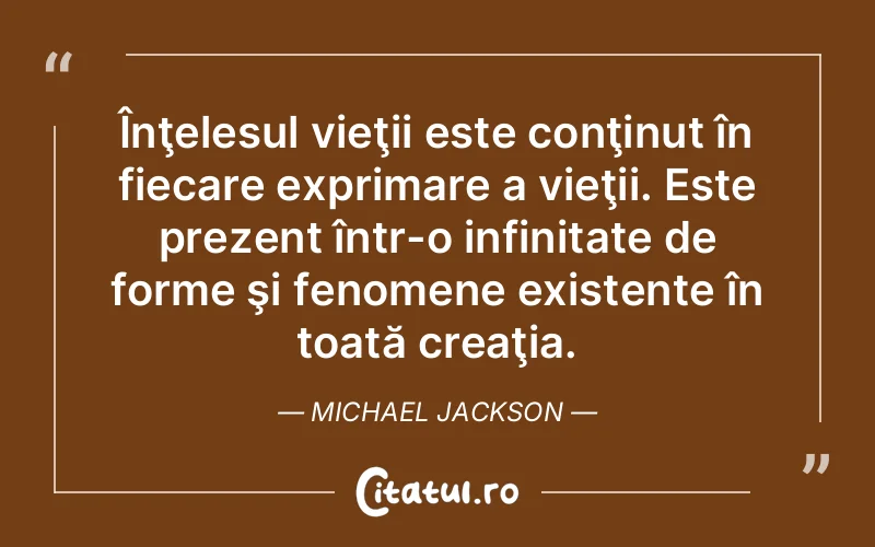 Citat Michael Jackson - citate viata