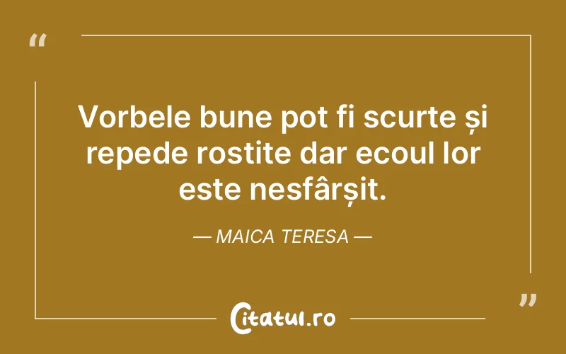 Citat Maica Teresa - citate viata