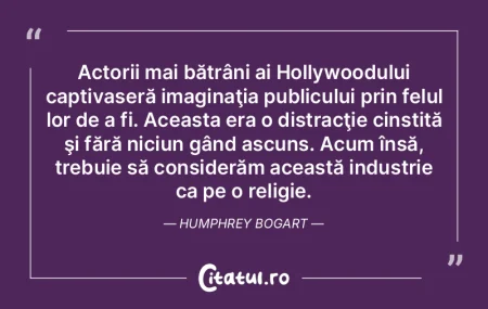 Religia este, ca să spunem aşa, adânc...