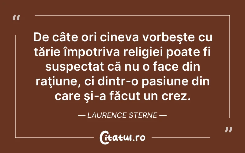 Citat Laurence Sterne - citate viata