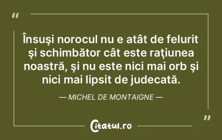 Orice este are o raţiune de a fi. Mihai...