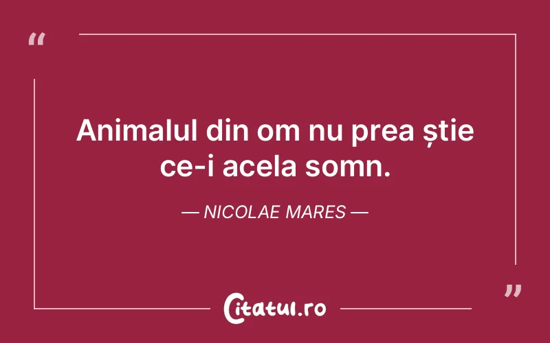 Citat Nicolae Mares - citate viata