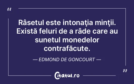 Nu prin mânie, ci cu râsul poţi ucide... Nu prin mânie, ci cu râsul poţi ucide...