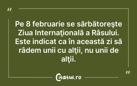 De Ziua Internaţională a Râsului (8 f...