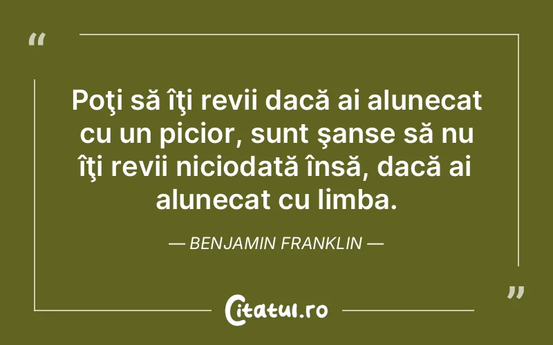 Citat Benjamin Franklin - citate viata