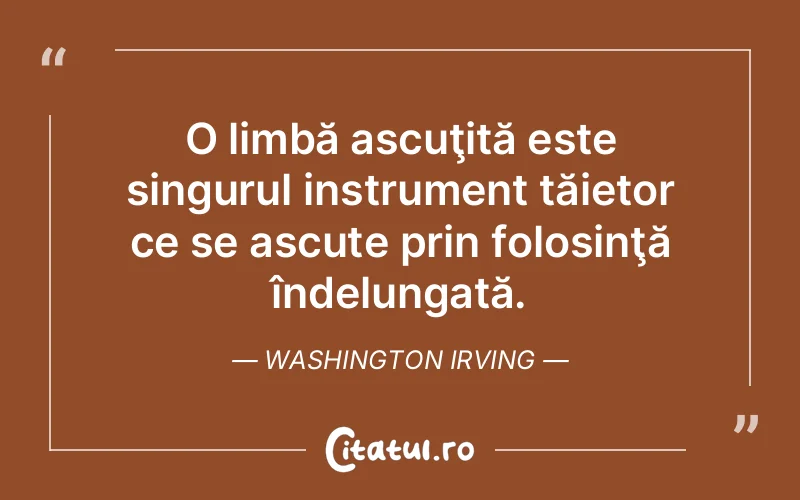 Citat Washington Irving - citate viata