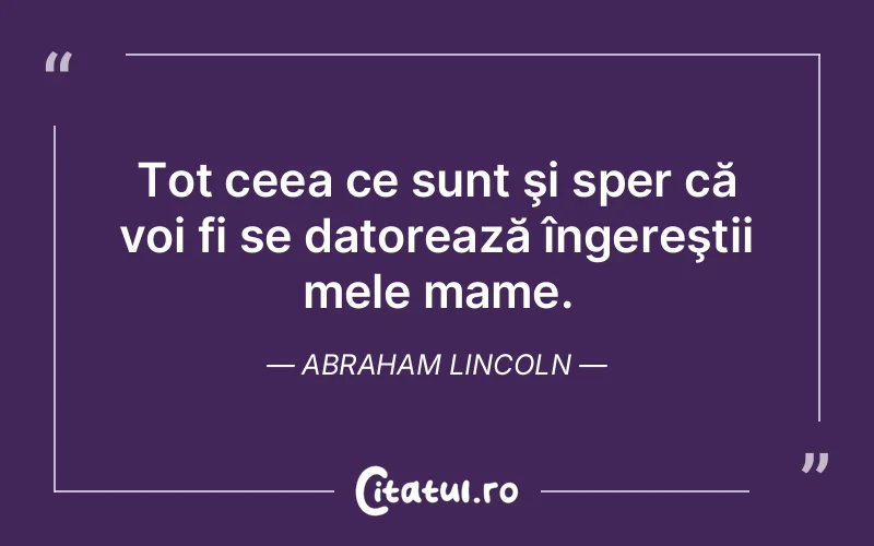 Citat Abraham Lincoln - citate viata