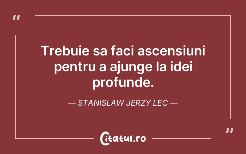 Citat Stanislaw Jerzy Lec - citate viata