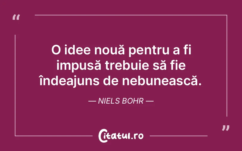Citat Niels Bohr - citate viata