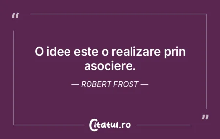 Dacă eşti posedat de o idee, o vezi pr...