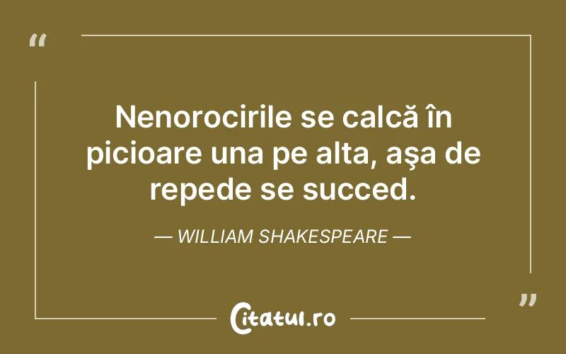 Citat William Shakespeare - citate viata