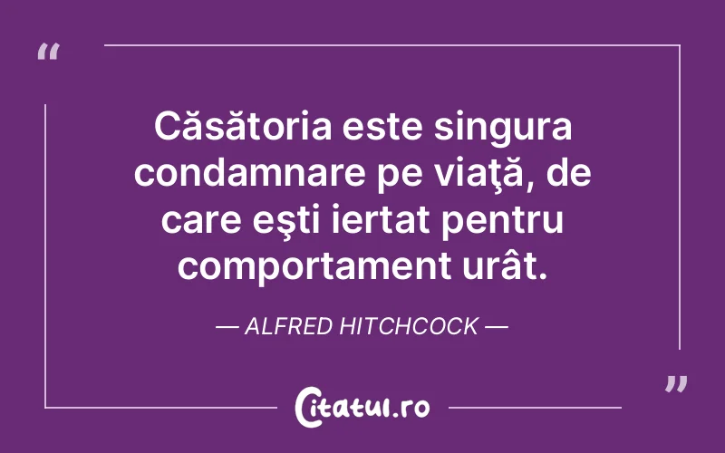 Citat Alfred Hitchcock - citate viata