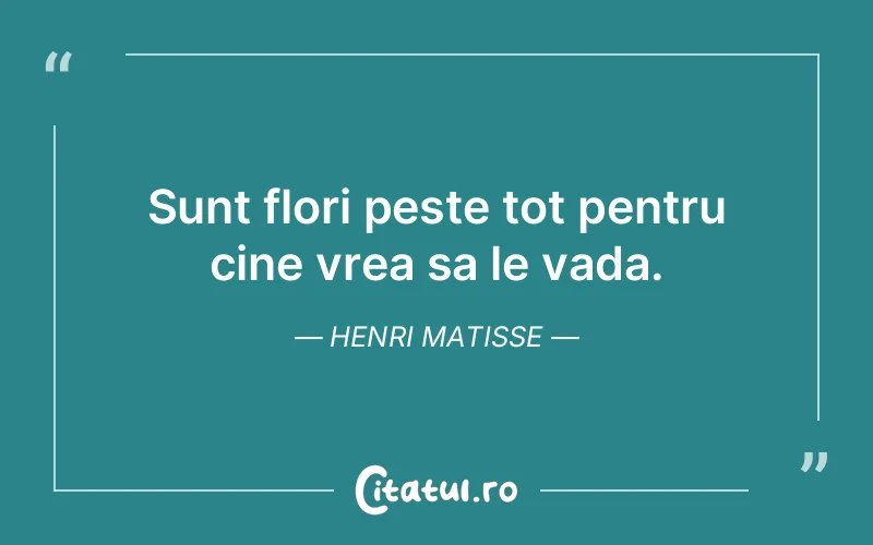 Citat Henri Matisse - citate viata