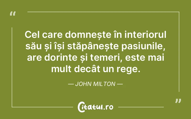Citat John Milton - citate viata