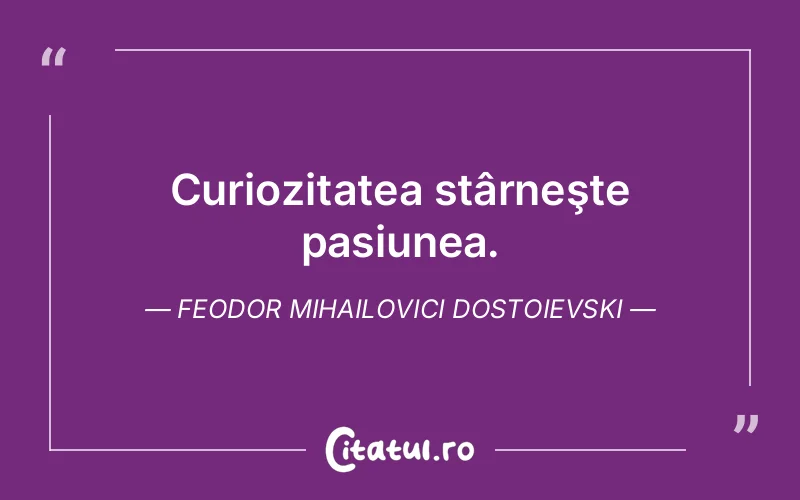 Citat Feodor Mihailovici Dostoievski - citate viata